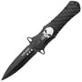 UNITED CUTLERY  BLACK LEGION SIL SKULL ASSISTED POCKET KNIFE UPSEL BV415UP