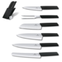 VICTORINOX Swiss Modern Cutlery Block black, filled 6.7186.63