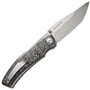 We Knife SwordfinAluminum Foil Carbon Fiber Handle Gray Titanium LinerSilver B