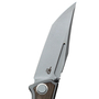 Bestech TOGATTA M390, Bead Blast Stonewash, Titanium+Green Canvas Micarta inlay, Dark Grey BT2102D