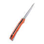 KUBEY Nova Liner Lock Flipper Folding Pocket Knife Orange G10 Handle KU117H