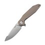 KUBEY Nova Liner Lock Flipper Folding Pocket Knife Tan G10 Handle KU117I