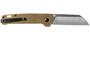 QSP Knife Penguin, Satin D2 Blade, Stonewash Brass Handle QS130-F