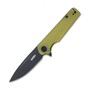 KUBEY Wolverine Liner Lock Folding Knife Translucent Yellow G10 Handle KU233D