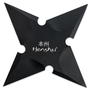 United Cutlery HONSHU LG 7 1/8&quot; SLEEK BLACK THROWING STAR 1065 UC3178