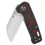 QSP Messer Penguin Mini 14C28N, CF Overlay G10 Rot QS130XS-E1