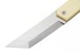 Brisa Kwaiken 90-Ivory micarta M390 Scandi Kwaiken sheath - cognac BRS-332-66149-66148