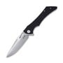 KUBEY Raven Liner Lock Flipper Knife Black G10 Handle KB245D