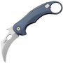 LionSteel L.E.One Mid Folding knife STONE WASHED M390 blade, ICE BLU aluminum ha