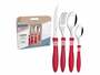 Tramontina Cor &amp; Cor 24-Piece Cutlery Set in Gift Box, White-Red 23499/763
