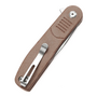 TENABLE KNIVES Einar Stonewashed Nitro-V 0.137&#039;&#039;/3.5mm Brown Micarta T2072A5