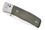 LionSteel NINI Folding knife M390 satin blade, Ti BOLSTER, GREEN Canvas handle NN2 CVG