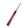 CIVIVI Qubit Red Aluminum Handle Black Stonewashed 14C28N Blade C22030E-2