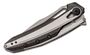 Zero Tolerance ZT-0990 Flipper Knife Stonewashed Drop Point Blade, Carbon Fiber Handles with Steel O