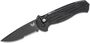 Benchmade AFO II AUTO Folding Knife, Black Combo Blade, Aluminum Handles - 9051SBK