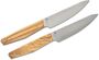 MKM PRIMA – STEAK KNIFE, 10,5 CM X50CrMoV15, SATIN S/S bld, OLIVE WOOD hdl, 2 pc SET MK PRST2-O
