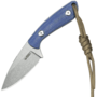 Kubey Bloom Fixed Blade Knife Blue Micarta Handle 2.60&quot; Beadblast 14C28N Blade KU411B
