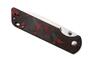 QPS Parrot V2 D2, satiniert, Griff: Roter zerkleinerter CF-Overlay G10 QS102-I
