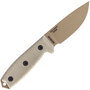 ESEE KNIVES MODEL 3 DARK EARTH BLADE, Gray Handle 3p-C-C-DE WITH SHEATH + CLIP AND MOLLE-BACK