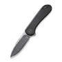 WE Elementum Knife Black Titanium Handle Hakkapella Damasteel Blade WE18062X-DS1