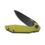 KUBEY Nova Liner Lock Flipper Folding Pocket Knife Yellow G10 Handle KU117C