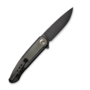 We Knife Smooth Sentinel Black Titanium Handle With Green Micarta Inlay WE20043-4