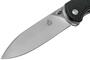 QSP Knife Parrot, Satin D2 Blade, Black G10 Handle QS102-A