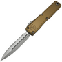 Microtech ULTRATECH GEN IV D/E STONEWASH FULL SERRATE TAN 11224-12TA