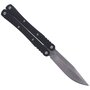 BLACK FOX Balisong, Lame 440 Satinée, Manches G10, BF-501