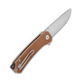 QSP Knife Osprey Satin 14C28N Blade, Brown Micarta Handle QS139-A