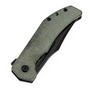 Tenable Knives Orion Blackwash 14C28N, Grön Micarta