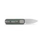 Vosteed Corgi Pup 14C28N Stonewash Green Micarta A0720