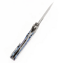 Kansept knives Quasar Damascus Stonewashed Titanium, Titanium Inlay with Lightni