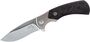 FOX Knives FX-F2017 40th Anniversary Knife, M390 Satin Plain Blade, Carbon Fiber/Titanium Handle