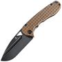 TENABLE KNIVES Bömbur Blackwash D2 0.196''/5.0mm Brown G10 with Frag Pattern T1054A2