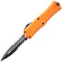 Microtech HERA II MINI D/E BLACK PART SERRATE ORANGE 1702M-2OR