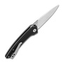 QSP Knife Leopard, Satin 14C28N Blade, Black Micarta Handle QS135-B