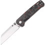 QPS Penguin V2 D2, 2-Ton-Finish Stonewash - Satin, Griff: Roter zerkleinerter CF über