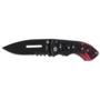 CJH one-hand knife, black/red