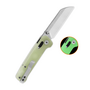 QSP Knife Penguin Glyde  14C28N, 2 tone finish stonewash - satin, resin, Glyde lock QS130GL-H1