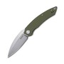 KUBEY Leaf Liner Lock Front Flipper Folding Knife Green G10 Handle KU333E