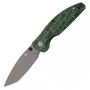 QSP Knife Turtle Punk, Liner lock, 14C28N champagne cer, Black/Green G10 QS158-C2