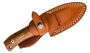 Lionsteel Fixed Blade M390 satin Santos wood handle, leather sheath M4 ST
