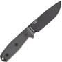 ESEE Knives ESEE-4P-MB-B Plain Edge, Black Sheath, MOLLE Back and Clip Plate