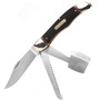 Schrade Old Timer Folder cu lamă Clip Point, topor și pânze de ferăstrău cu teacă din poliester. Oțe