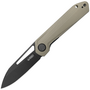 Kubey Royal Blackwash 14C28N ,Tan G10 Linerlock KU321V