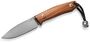 Lionsteel Fixed knife m390 blade Santos wood handle, leather sheath, Ti Pearl M1 ST
