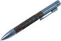 Lionsteel Twist Pen Titanium BLUE MATTE with Carbon Fiber. Fisher Space refill NY FC BLM