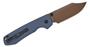 Vosteed Raccoon(TLL&amp;Lame Bowie) 14C28N Copper Dune G10 Bleu Foncé A2909