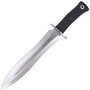 MUELA 124 mm double edge blade with bloodgroove on the middle,  with black rubber handle BW-24G
